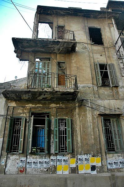 Another building heavily damaged in the civil war and abandoned.