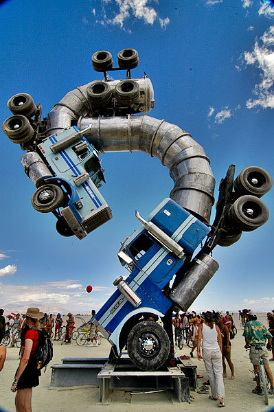 The big rig jig.  Yes, those are real big rigs.