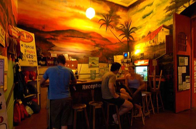 The Bigfoot Hostel's bar.