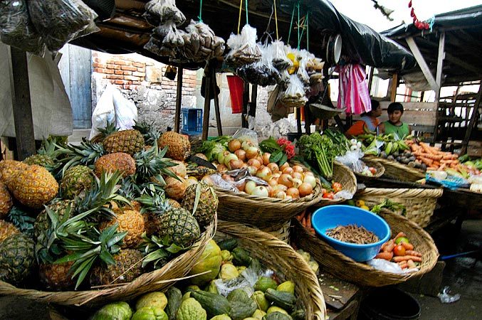 Fruit and vegetables for sale in the Central Market.