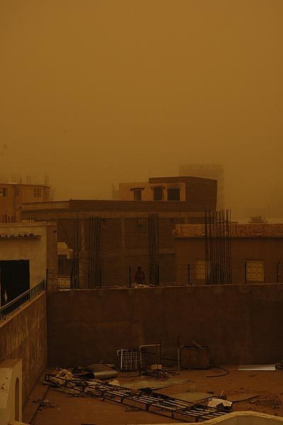 Khartoum during a duststorm.