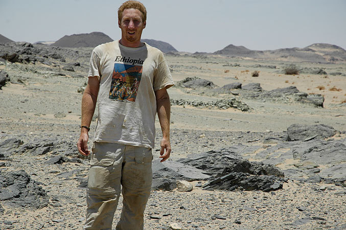 Covered in dust in the middle of the sahara somewhere.