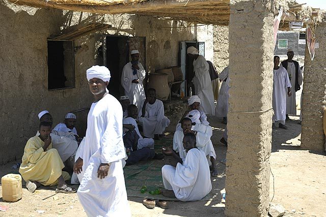 Stopping for lunch in Akasha, Sudan