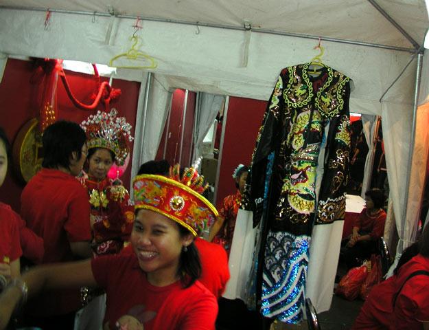 Backstage - performers getting dressed