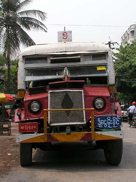 One of the funky busses in Mandalay.