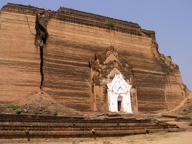 Not unlike the story of Babylon:  King Bodaw Phaya attempted to build the tallest temple in the world in Mingun.  He died before it was completed.  Then it was toppled by a massive earthquake.