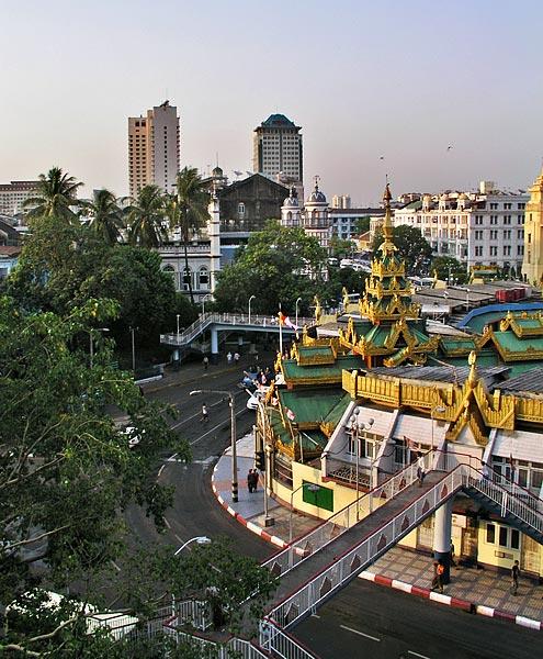 View from my hotel in Yangon