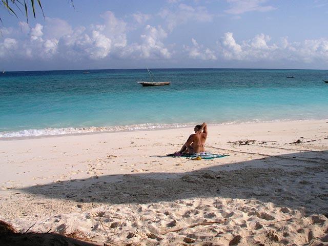 Turquoise water.