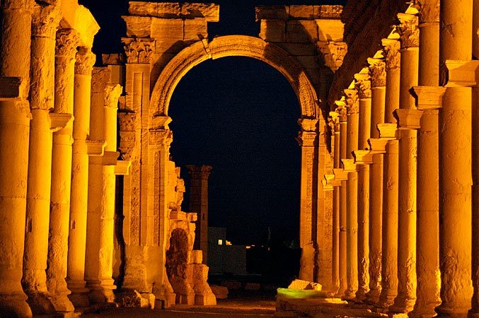 Palmyra after dark.