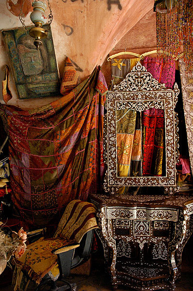 A higher-end handicraft shop in the Aleppo Souk.