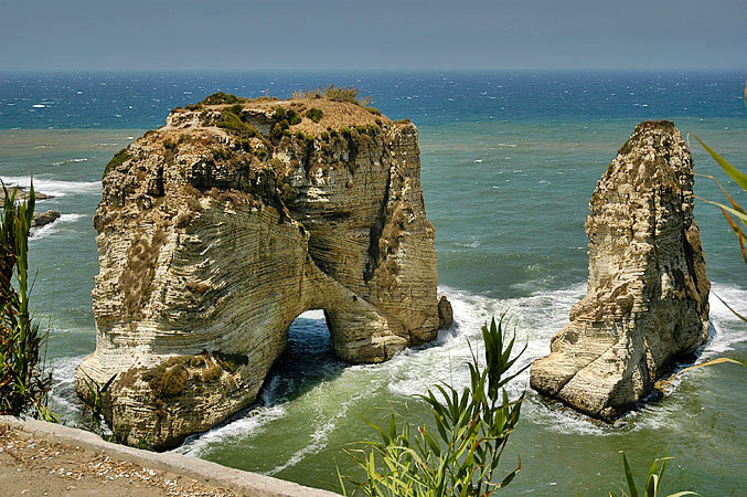 Pigeon rocks - the one real bit of natural scenery in central Beirut.