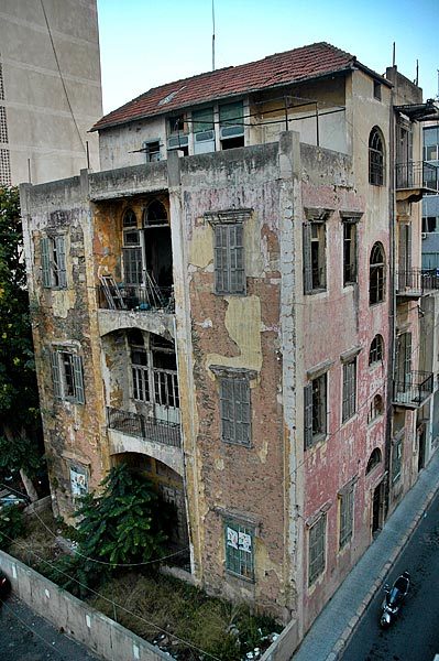 This building, next door to my hotel, was along the border between the Christians and Muslims during the civil war - it's covered in bullet holes.