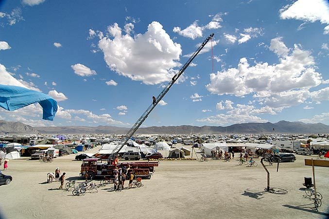 Burning Man - Views over the city.