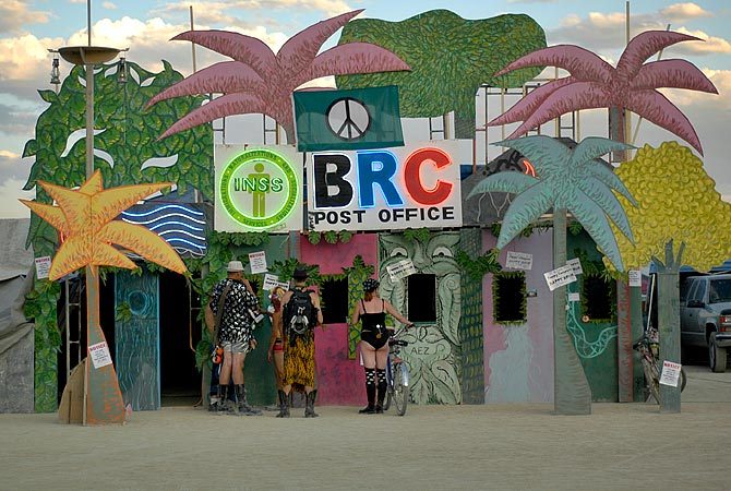 The Black Rock City Post Office - yes, it's a real functioning post office.
