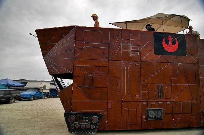 When looking for desert transportation, why not steal a design from the Star Wars sand people.
