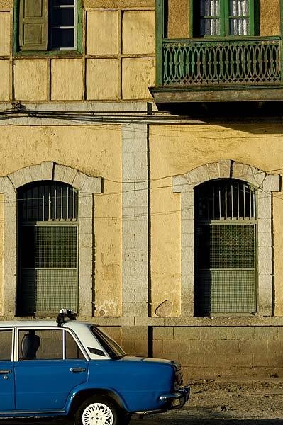Italian architecture and Italian taxis.