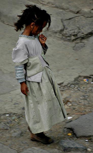 I took this photo from my balcony.  I knew many of the street kids well.  I never saw this little girl again.