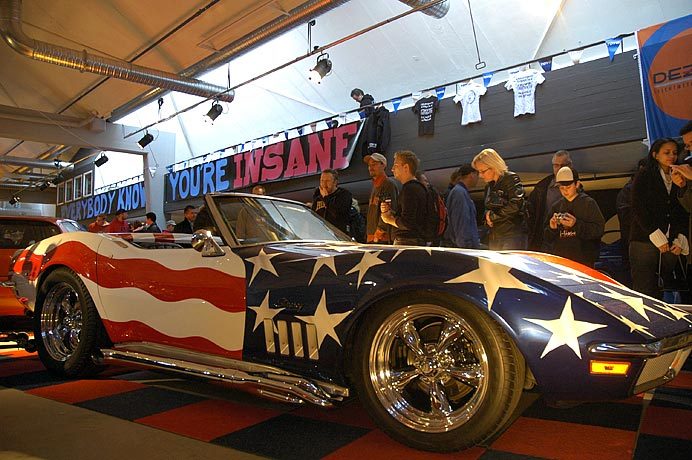 Oh the irony of being in Sweden for only a weekend and spending it at a car show full of American cars.  But if work is paying for it, what the hell.