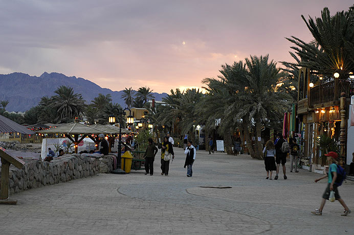 The waterfront road in Dahab