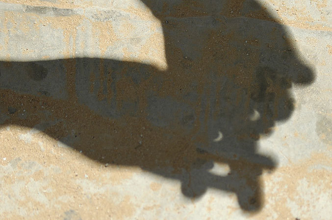 With your hands, you can create a pinhole camera showing the eclipse.  Looks for the crescent.