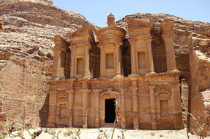 The Monastery on the top of a mountain is the most spectacular temple in Petra due to its sheer size.