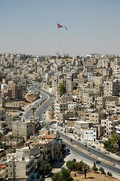 Rising way above Amman, is the 2nd tallest flag in the world.  Only North Korea has a taller flag.