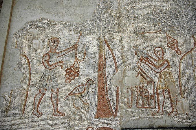 Ancient tilework from the ruins of Bosra.