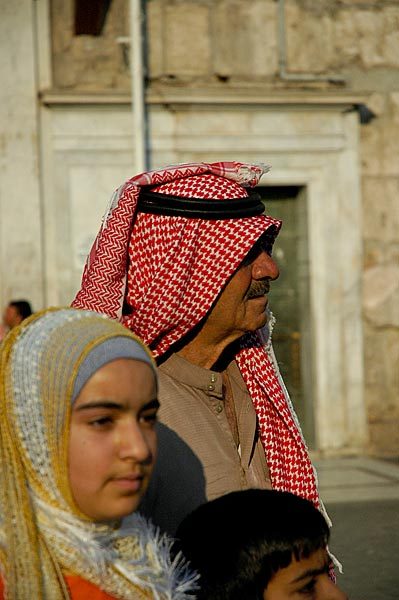 People in the Old Town of Damascus.