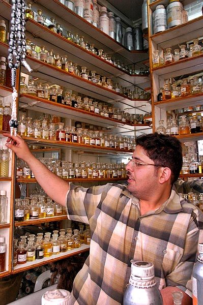 Perfume for sale in the Damascus Souk.