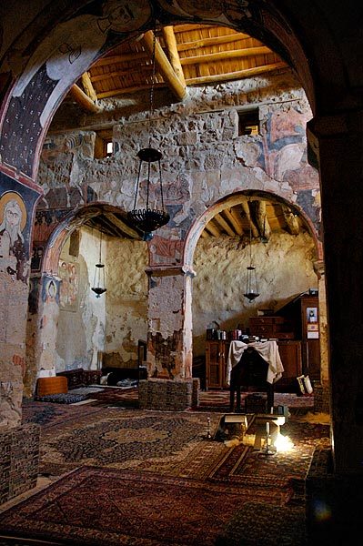 The interior of the Mar Musa Monastery.