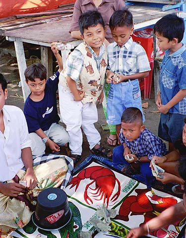 Kids gambling.