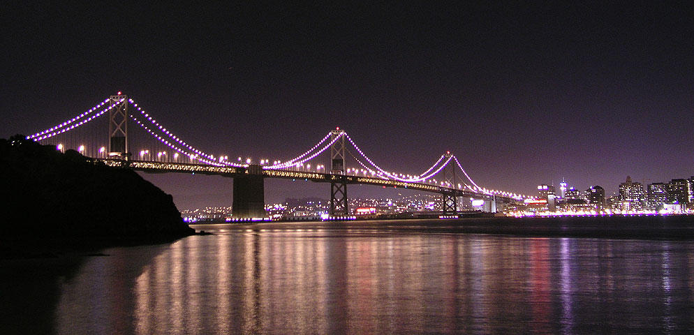 Photo of the Bay Bridge taken from Treasure Island.