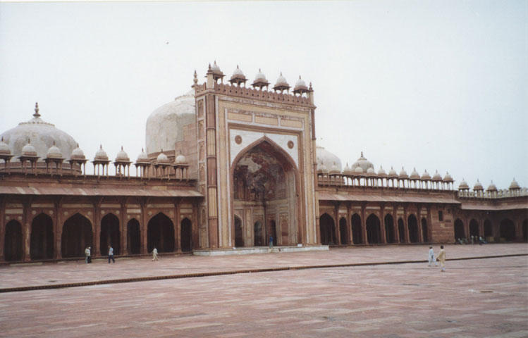 The Mosque in Fatehpur Sikri.  For scale find the man standing in the middle of the main arch.