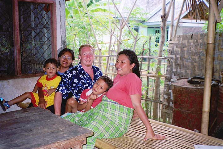 The family that 'adopted' me after I got sick on Gilli Trawangan.