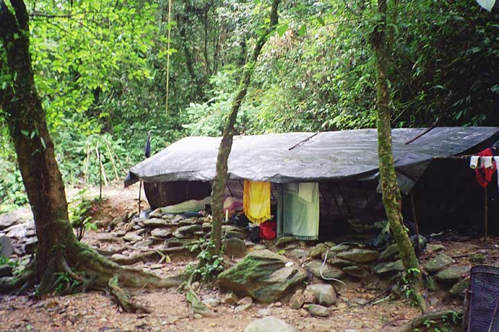 Our lean-to in the jungle.  I fortunately woke up leech free, others weren't so lucky.