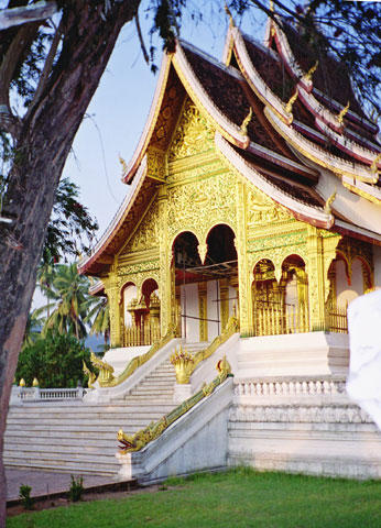 One of the temples in Luang Prabang.