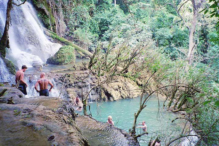 Waterfalls outside of Luang Prabang